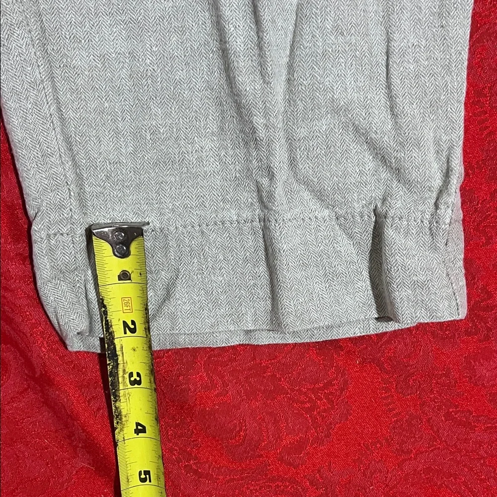 Claiborne Men's Linen Cotton Pleated Khaki Pants 34x31 Classic Dress Casual